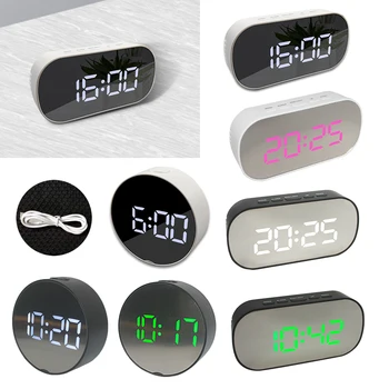 

Polytype Creative Mirror Multi-Function Thermometer Calendar Digital LED Alarm Clock Mirror Big Number Shown 1pcs