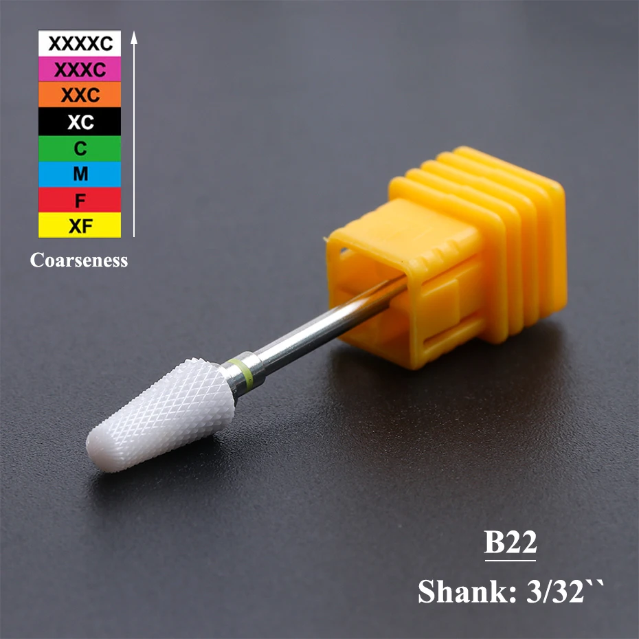 STZ, 1 шт., керамический сверло для ногтей, для электрического маникюра, Ротационные заусенцы, фрезы для ногтей, педикюр, инструмент для ухода, пилка, аксессуары, B01-23