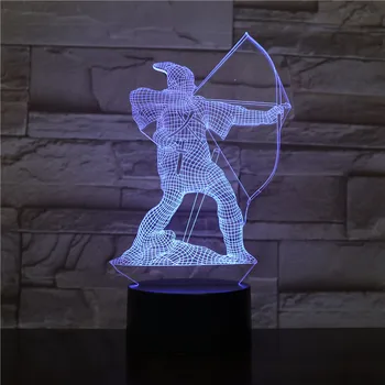 

The Sport Archery 3D Lamp nice reward for infant for halloween Decorative 3D optical battery powered Led Night Light Lamp