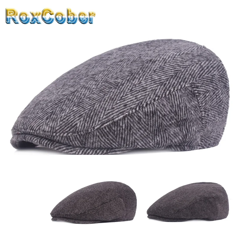 Модные Винтажные осенне-зимние шапки RoxCober мужские и женские береты