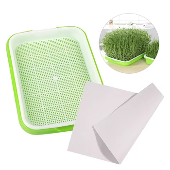 

Plant Grow Nursery Pots Planting Seedings Tray Nursery Pots Seed Sprouter Tray Double-Layer Flower Seedling Pot Storage Cell
