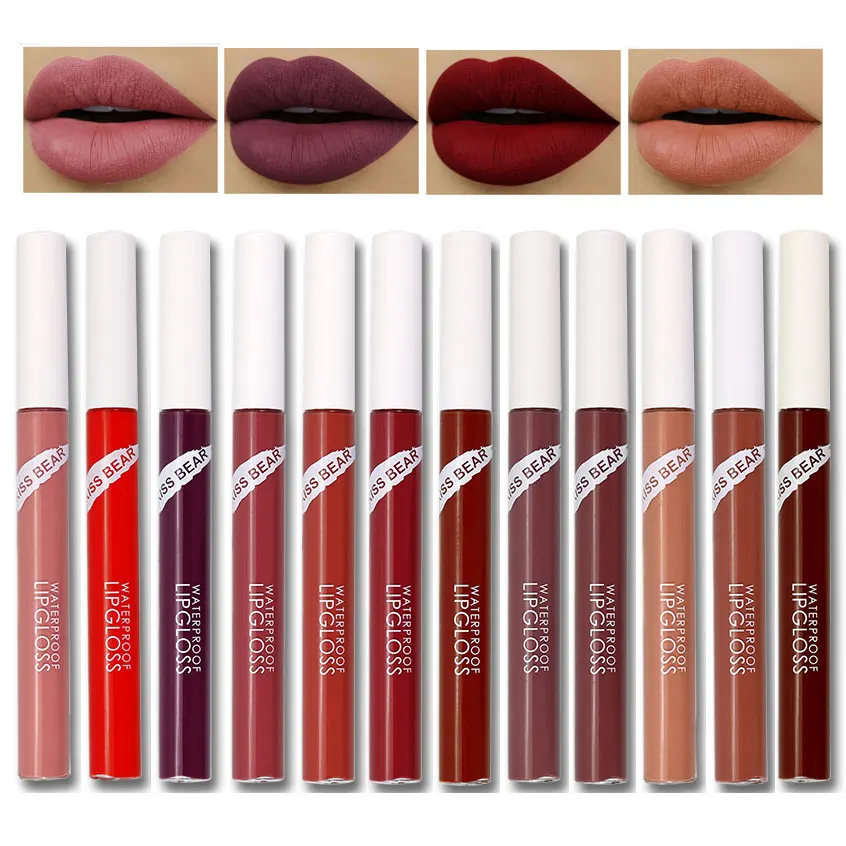 

Matte Liquid Lipstick Lips Makeup Mist Lip Gloss Waterproof Make up Silky Nude Lip Stick Cream Pen Long-last Cosmetics Lipgloss