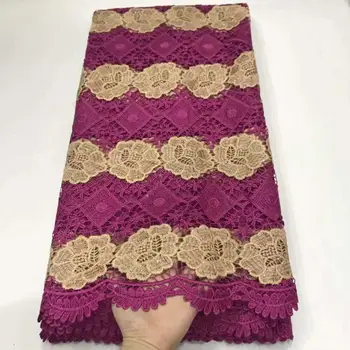 

Latest Water Soluble Nigerian French Cord Lace Fabric With Stones African Guipure Cord Soft Lace For Evening Party SSD5-6