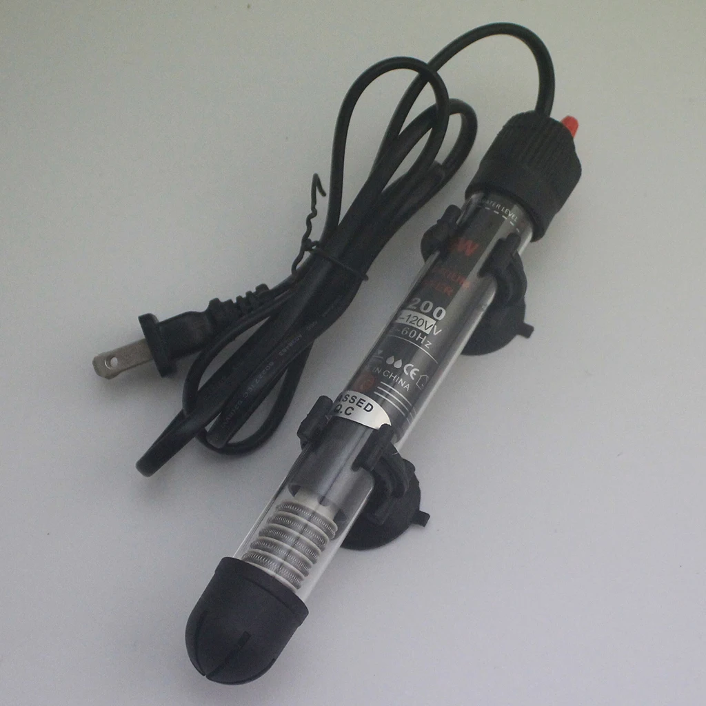 25/50/100/200/300 Aquarium Mini Submersible Fish Tank Adjustable Water Heater