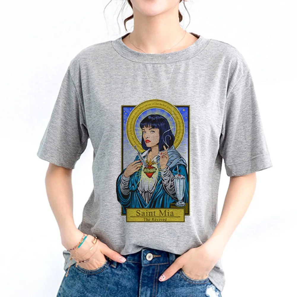 KTshirt Новая женская летняя футболка с круглым вырезом качественная хлопковая футболка Женская Harajuku женские футболки с коротким рукавом
