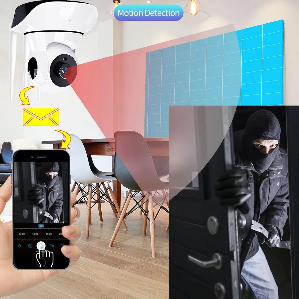 IP камера видеонаблюдения 1080P Wi Fi с функцией панорамирования и наклона|ip camera|p2p ip