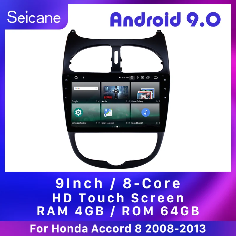 Seicane GPS автомобиль 9 &quotAndroid 0 радио Navi для PEUGEOT 206 2000 2016 головное устройство DVD