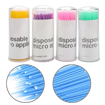 

100PCS Disposable Eyelash Brushes Swab Eyelash Extension Tools Individual Microbrushes Eye Lashes Removing Tools Applicators