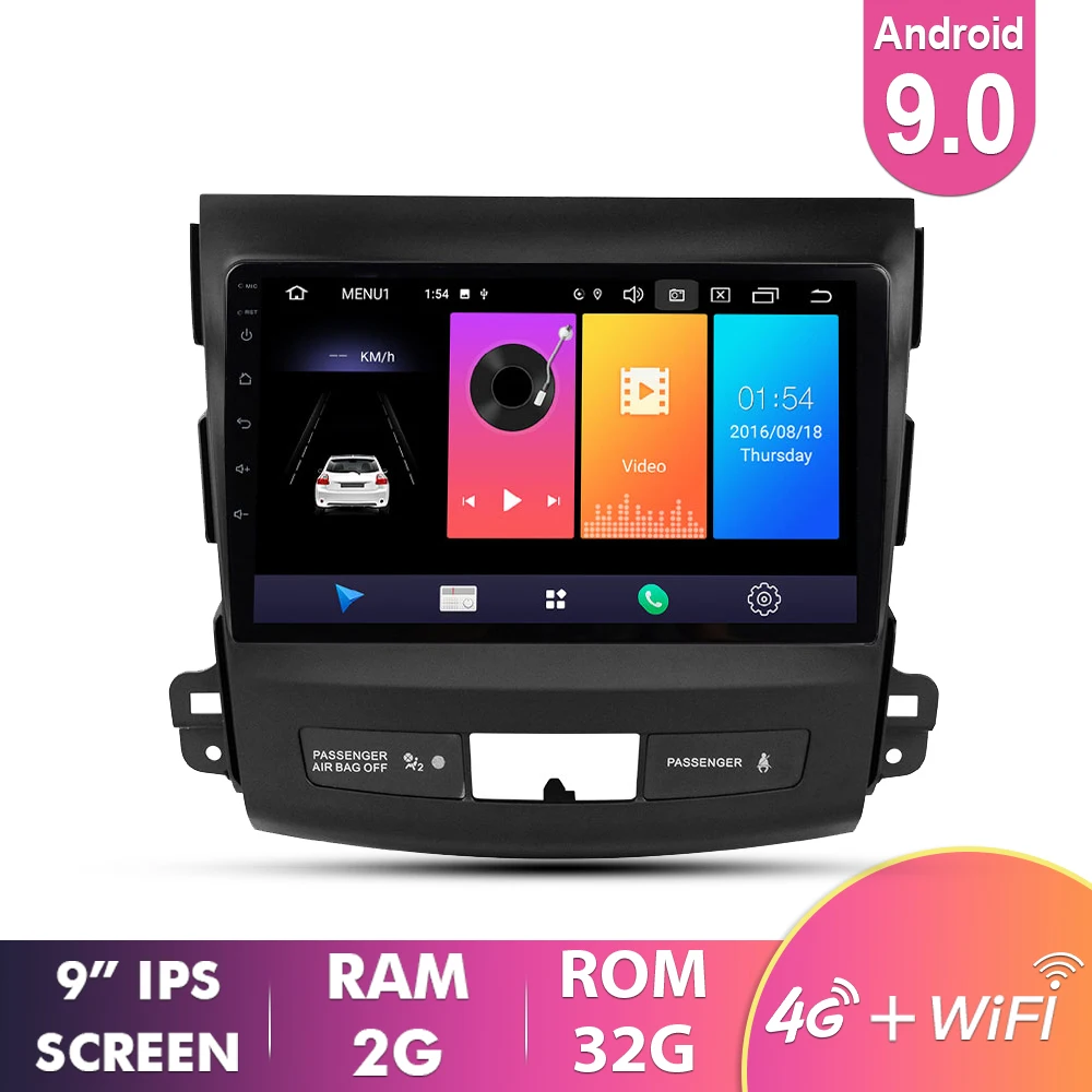 EKIY " ips Android автомобильный Радио мультимедийный плеер для Mitsubishi Outlander 2006-2012 навигация авто стерео видео 3g/4G No 2 Din - Цвет: 2G 32G