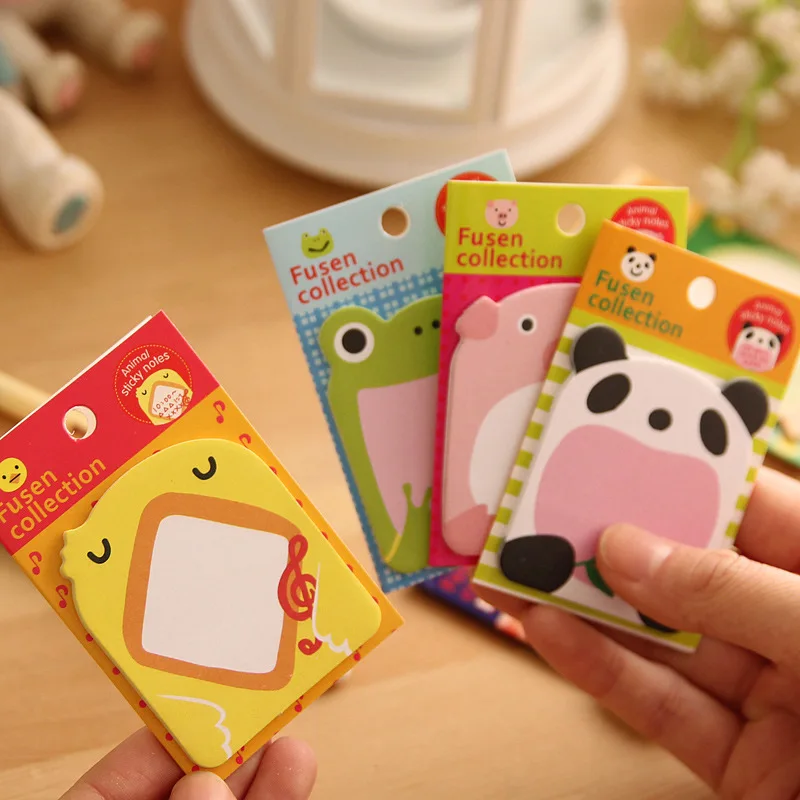 

80 pcs/lot Cute Panda Self-Adhesive Memo pad Cartoon animal paper Sticky Notes bookmark stationery gift school supplies