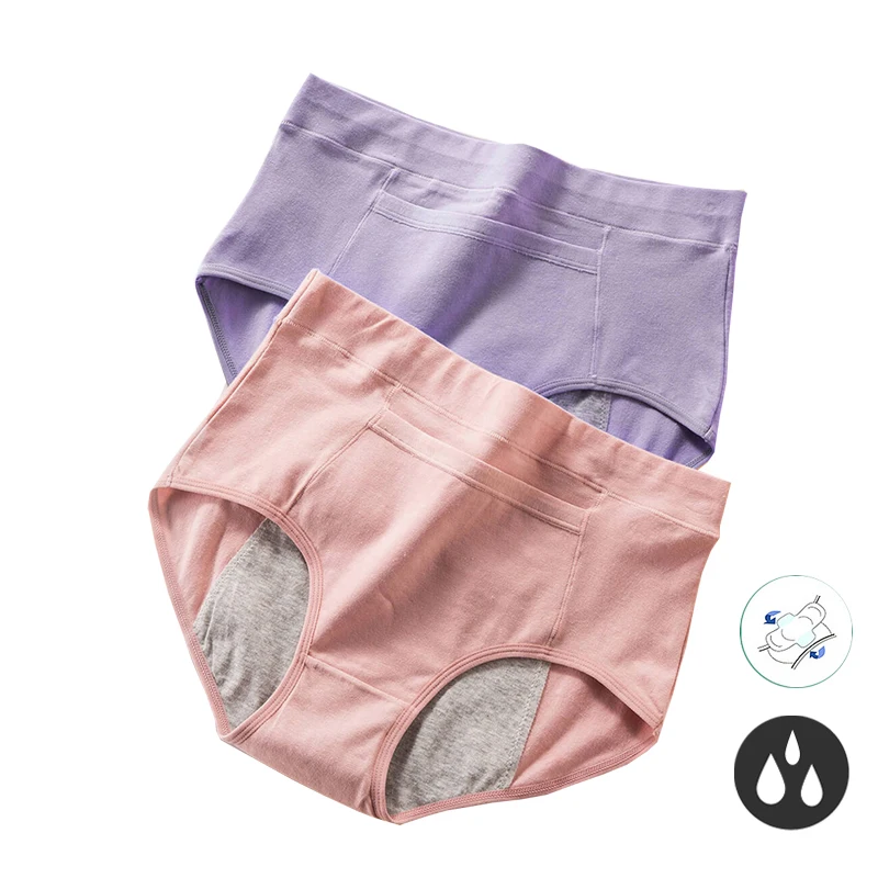 

New Leak Proof Menstrual Panties Physiological Pants Widen Women Underwear Period Soft Cotton Waterproof Briefs Dropshipping