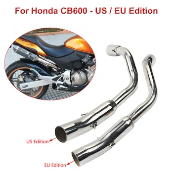 Slip on Motorcycle Rear Exhaust System Middle Connect Link Pipe for Honda CB600 Old New Version
