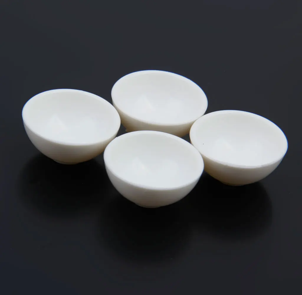 Dollhouse Miniature Kitchenware Tableware White Round Bowls Kitchen Accessory 12th Scale Pack of 4pcs