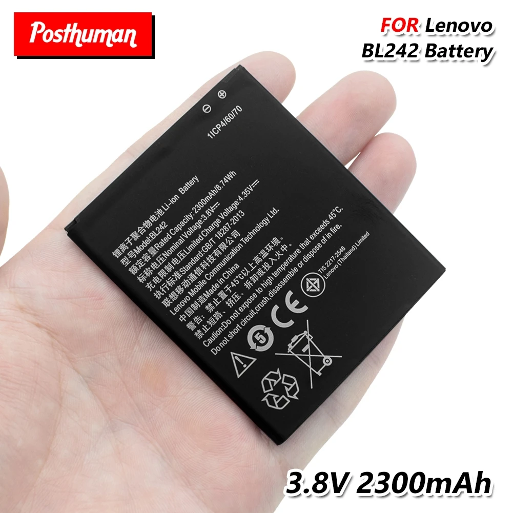 Литий ионный аккумулятор BL242 для телефона 3 8 В 2300 мАч Lenovo K3 K30 W A3860 A3580 A6000 A6010 A3690