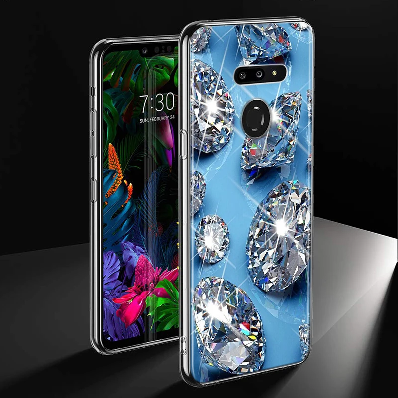 Красивых бриллиантов Стиль для LG W20 W10 V50S V50 V40 V30 K50S K40S K30 K20 Q60 Q8 Q7 Q6 G8 G7 G6 ThinQ чехол для телефона - Цвет: Style 01