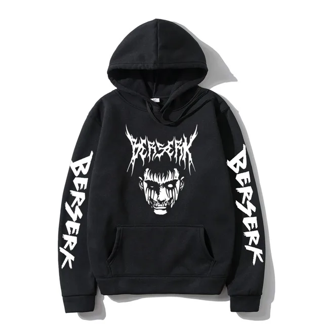 Anime Hoodie Berserk Harajuku Guts Eyes Manga Hoodies Sweatshirt Graphic Winter Pullover Fashion Long Sleeve Men/Women Hoody Black9