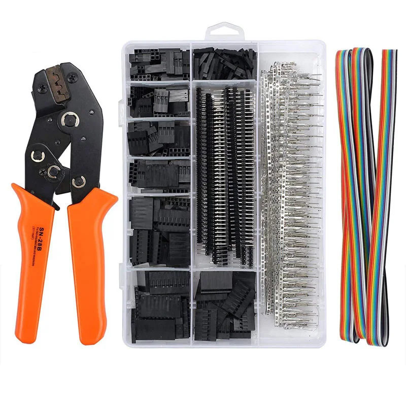 SN-28B 0 1-1 мм² Обжимные Щипцы инструмент set-1550pcs 2 54 мм разъемы Dupont и обжимные контакты