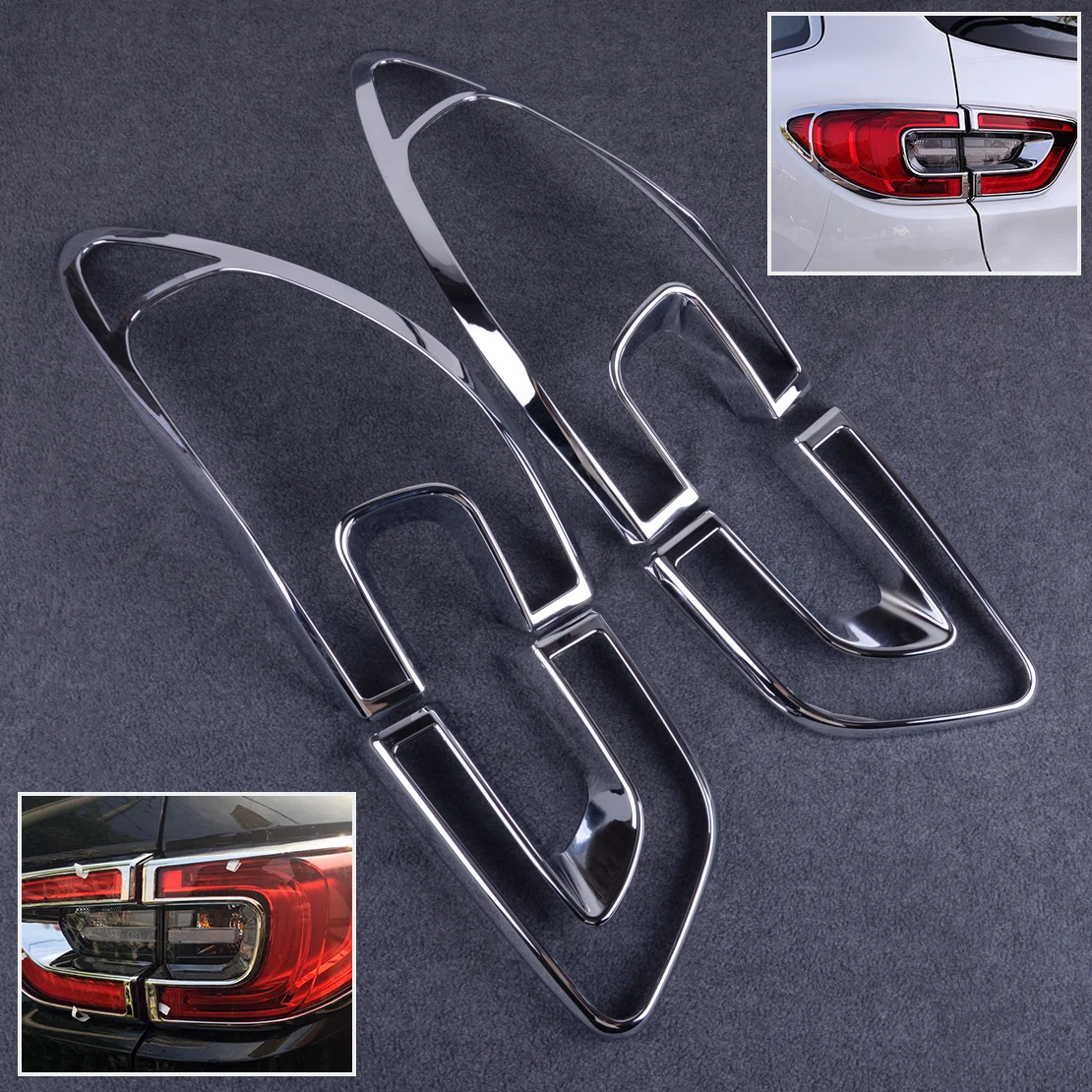 

DWCX 4pcs ABS Rear Tail Light Lamp Cover Trim Frame Molding Silver Styling Fit For Renault Kadjar 2015 2016 2017