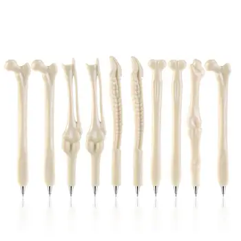 

10pcs Novely Bone Design Ballpiont Pens with Black Ink for Doctor Nurse Friends Students Random Style