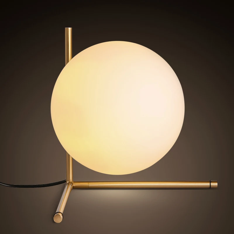 

modern style glass ball tabel lamp Scandinavian minimalist bedroom bedside lamp personalized decoration ball lamp