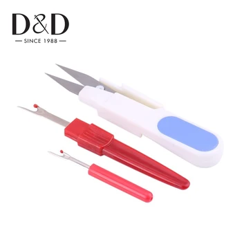 

D&D 1pc Scissors Fabric Cutting + 2pcs Sewing Pruning Scissors Handle Craft Thread Cutter Seam Ripper Sewing Accessories Tools