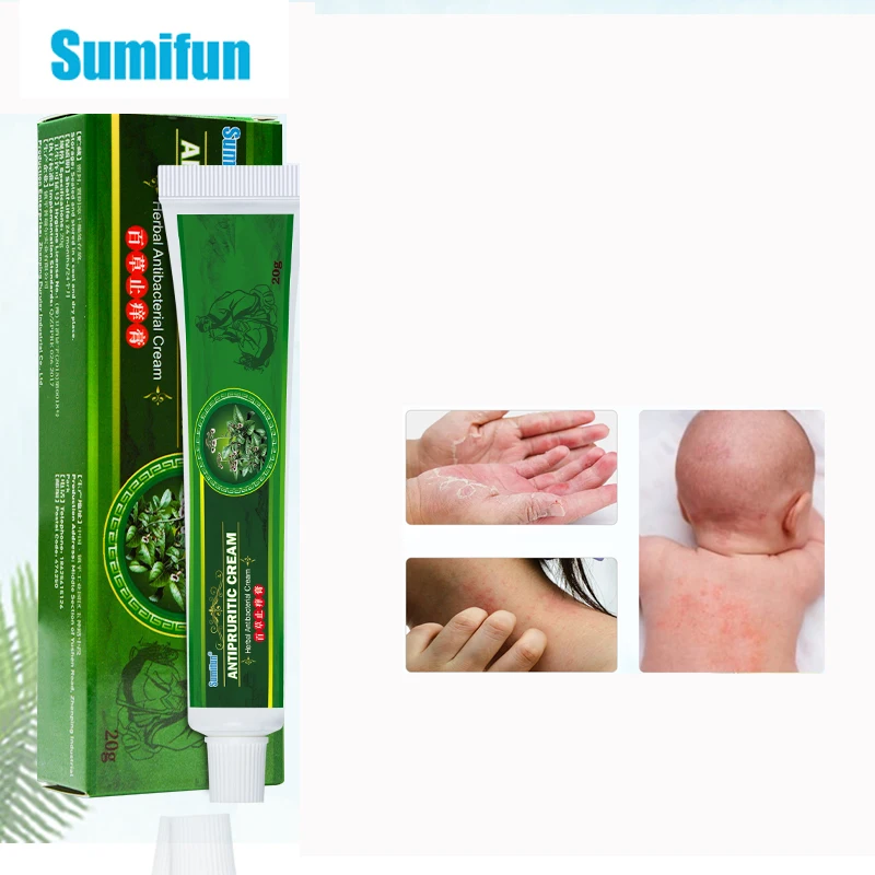Sumifun piel Psoriasis hierbas Anti Intching crema antibacteriana Dermatitis eccema ungüento hongos infección crema antipruriginosa