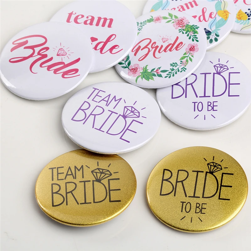 Оптовая продажа 100 шт./упак. с надписью &quotBride To Be&quot значок бакалавра вечерние