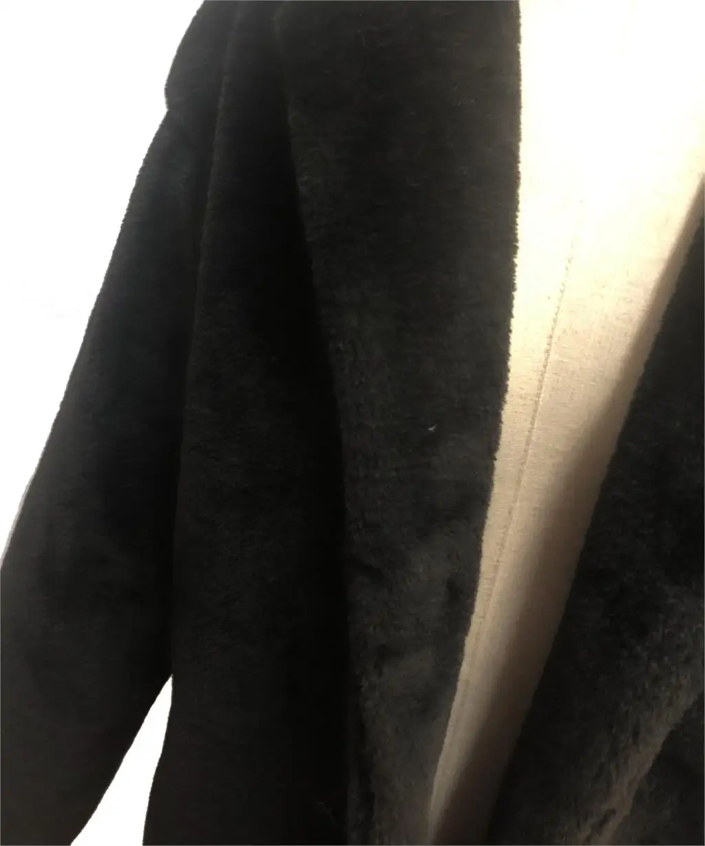 SHUJIN зимнее женское пальто из искусственного меха роскошное длинное меховое пальто Свободное пальто с отворотом толстое теплое женское плюшевое пальто больших размеров Верхняя одежда для леди