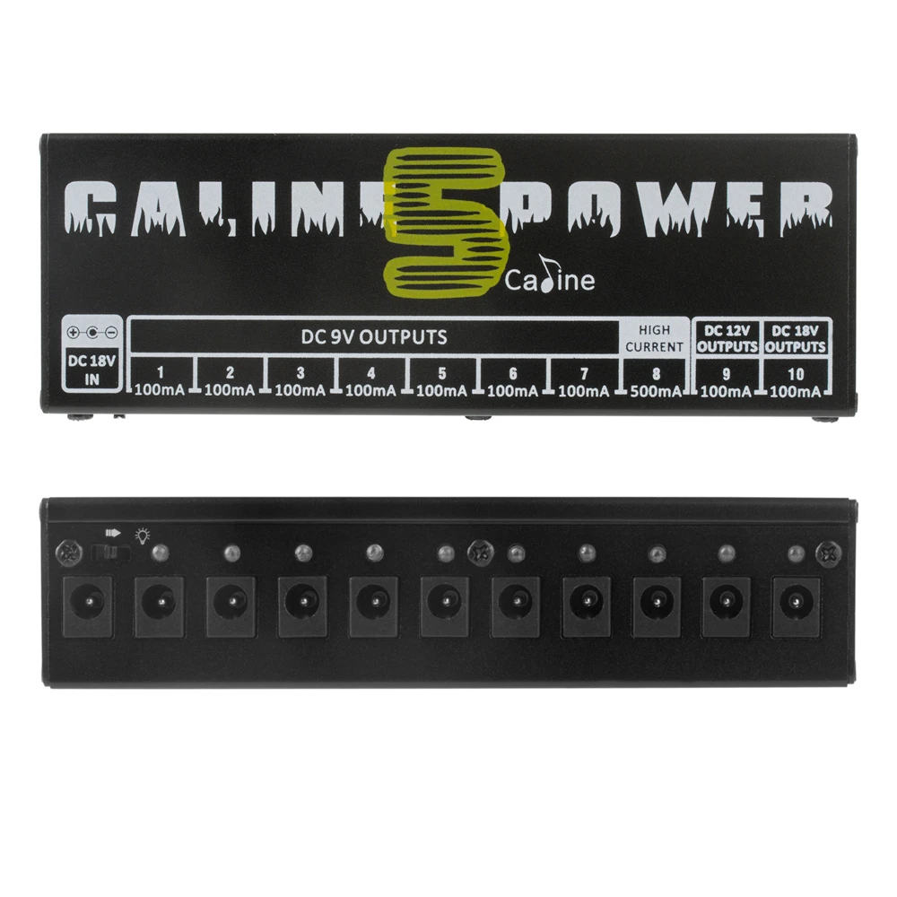 Fonte de Alimentação Sintonizador de Energia Proteção contra Sobrecorrente Caline Guitarra Efeito Pedal 10 Saídas Isoladas 9v 12v 18v Curto-circuito - Cp-05 - Image 6
