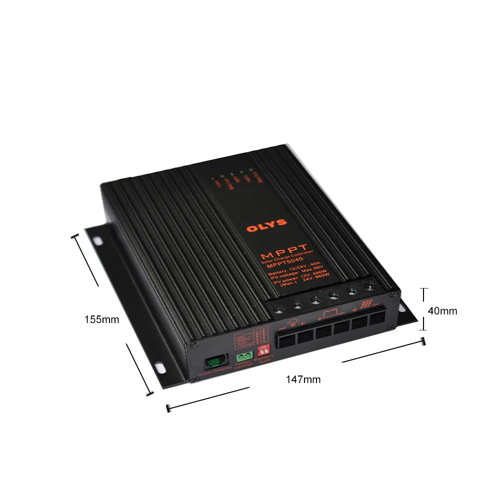 Регулятор заряда 40A MPPT 12 V/24 V MPPT контроллер солнечного заряда фотогальваническая система управления от солнечной системы SOC умная система управления