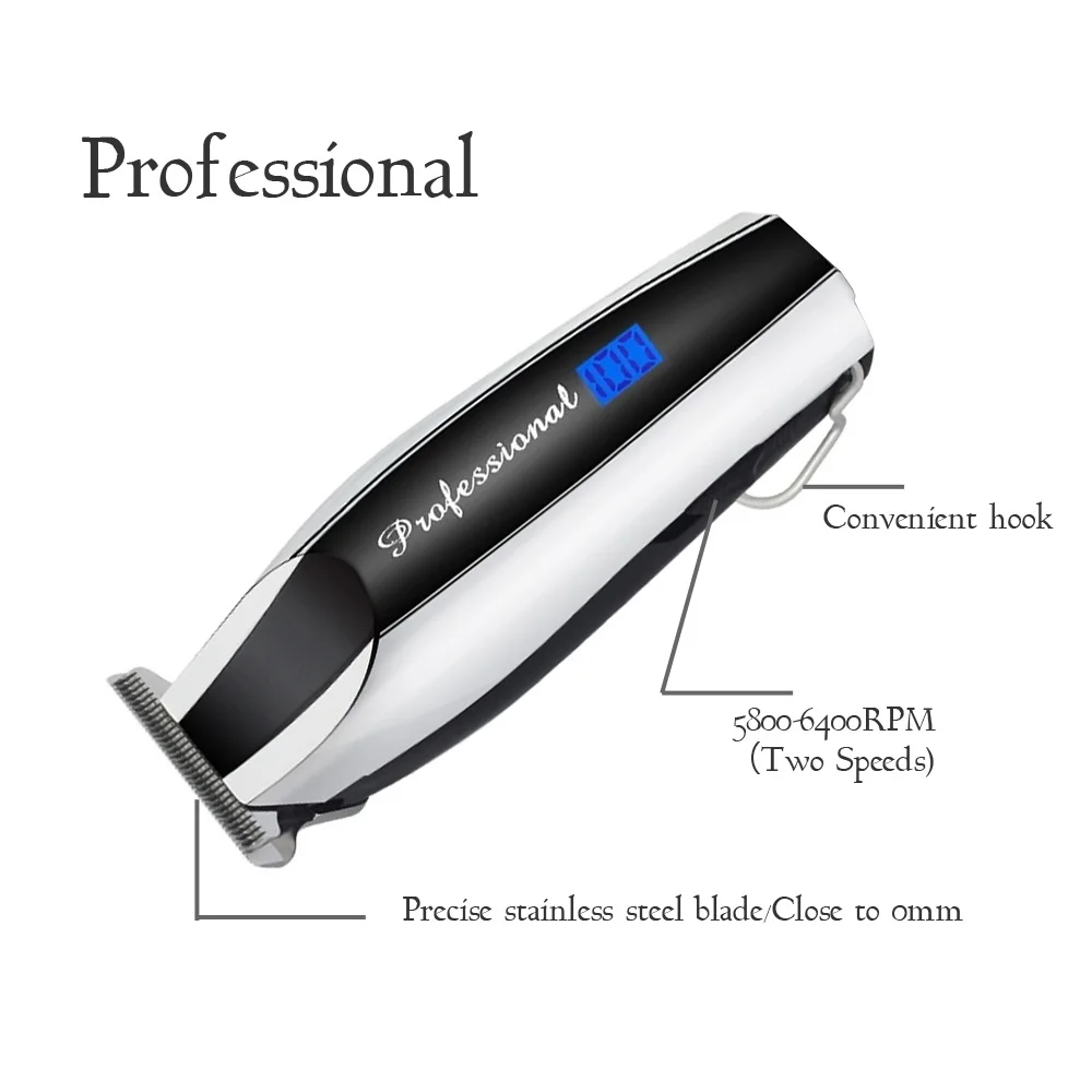 Ceny 100 240V elektryczna maszynka do włosów akumulator spinki do włosów Cordless Bald trimer golarka męska Razor dwubiegowa maszynka do strzyżenia