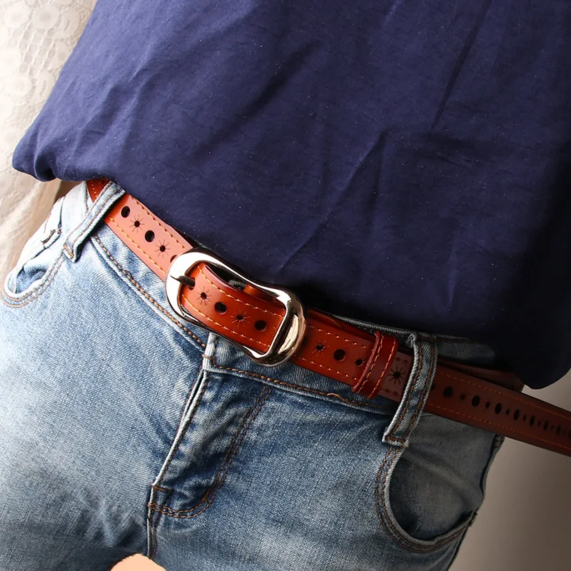 Genuine Leather Belt Women Jeans Strap 