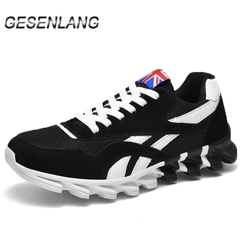 

Men's Running Shoes Breathable Mesh Big Size Light MD Anti-Slip Blade Sole School Daily Wear Outdoor Walking Shoes Male Sneakers