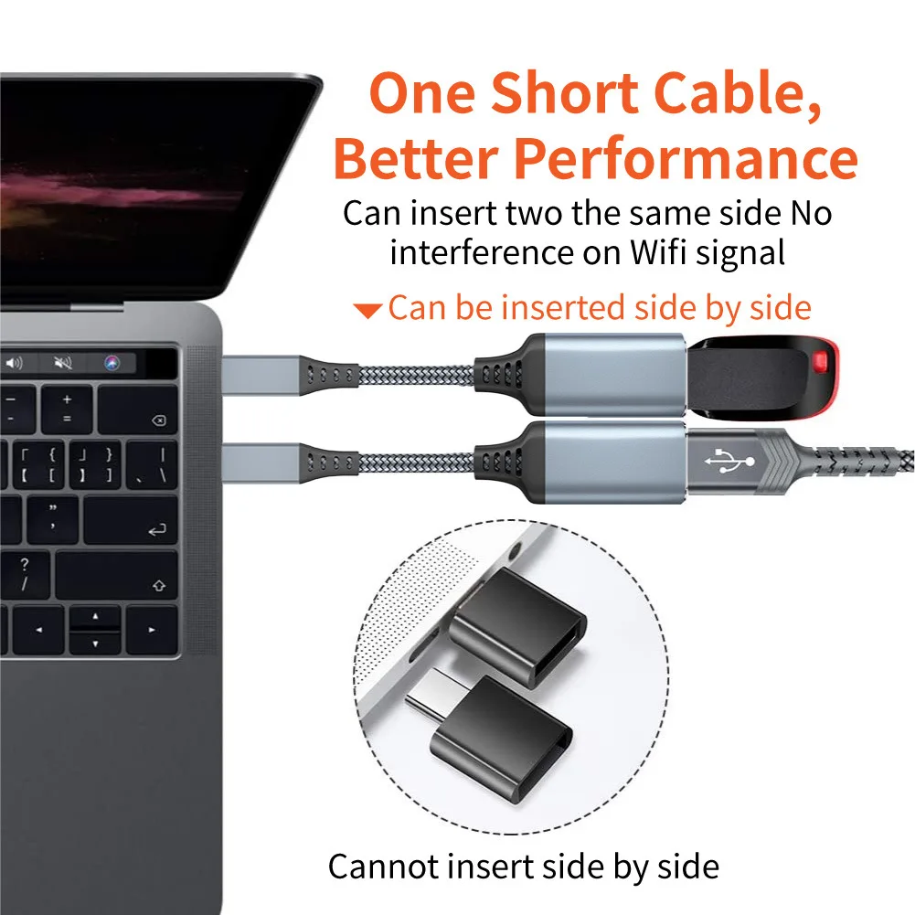 USB C to USB3.0 OTG Audio Conversion USB 3.0 2.0 Type-C OTG Data Cable Connector for Samsung Galaxy S10 MacBook Pro cell phone plug adapter