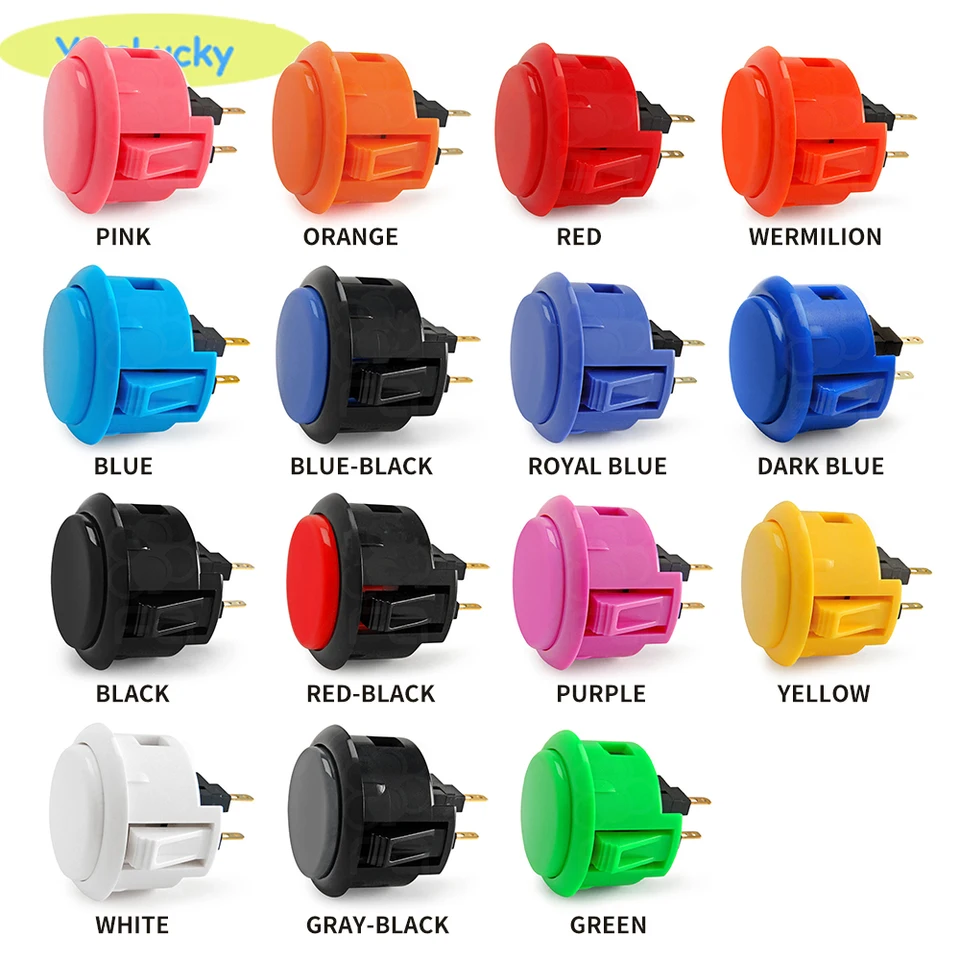 Sanwa OBSF-30 Snap-in Button - Red - Paradise Arcade Shop