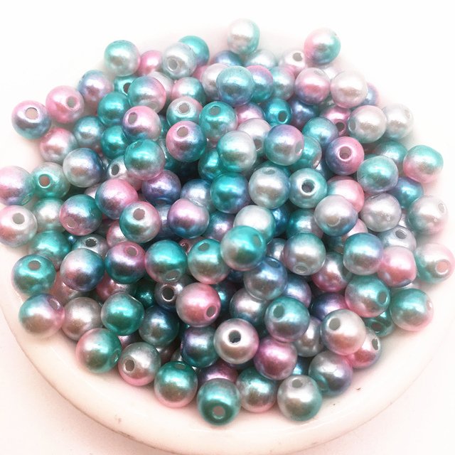 Dia 4/6/8/10mm 30-200pcs Acrylic Round Pearl beads Loose Pearl Beads for Necklace Bracelet DIY Jewelry Making