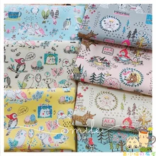 Японский импорт, ручная работа, Художественная ткань, мультяшная Милая ткань, хлопковая тонкая парусиновая ткань с принтом