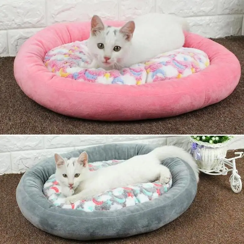 Для питомцев, зимний, теплый гнездо для собак и кошек, щенков, котят, удобная съемная кровать с ковриком