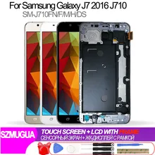 J710 LCD For Samsung Galaxy J7 SM-J710FN J710F J710M J710Y J710G J710H Touch Screen Digitizer Assembly Frame Home Button