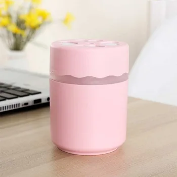 

Four Leaf Mini Air Humidifier For Car Night Light Usb Portable Mini Humidifier For Office 230ML 6 Hours Working Mist Maker