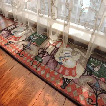 

American Cartoon Chef Printed Kitchen Mat Anti-slip Long Carpet Hallway Doormat Floor Mat Non-slip Balcony Bathroom Bedside Rug