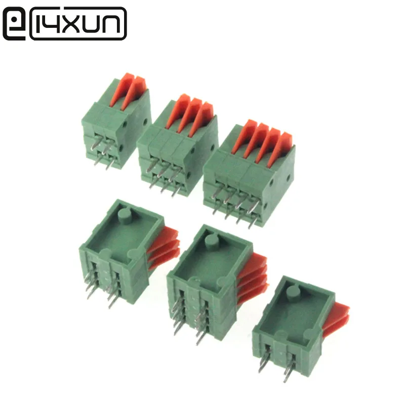 5 шт. KF141V 141V 2 54 мм шаг PCB прямые ножные разъемы 2/3/4/5/6/7/8/9/10 контактный пружинный