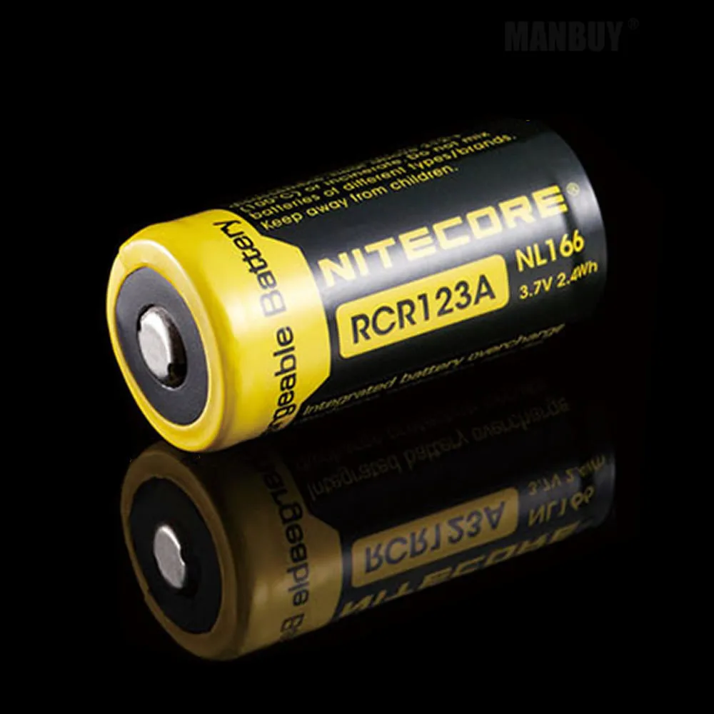 Литий ионный аккумулятор NITECORE NL166 650 мАч 3 7 в 16340 Вт/ч|flashlight flashlight|flashlight highflashlight 18350 |
