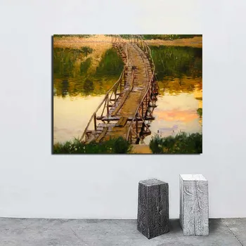 

Isaac Levitan Bridge Wall Art Canvas Poster And Prints Canvas Painting Decorative Picture For Office Living Room Home Decoration