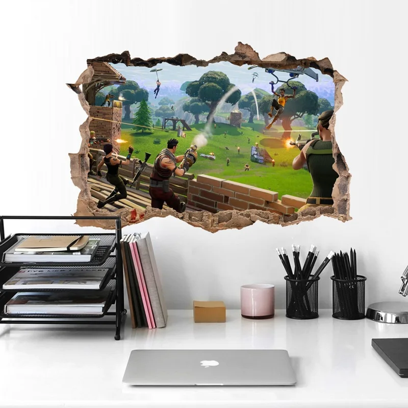Европейский стикер на стену с изображением игры для гостиной пвх сломанный 3D стикер украшение дома аксессуары