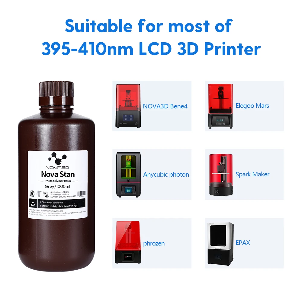 NOVA3D 405 нм УФ Смола 3D принтер печатный материал ЖК DLP SLA чувствительный жидкий