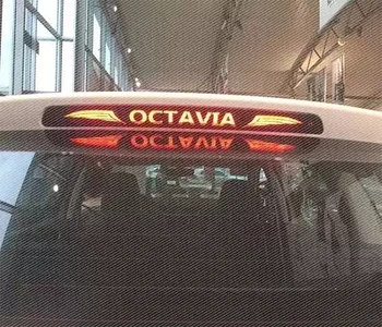 

Carbon Fiber Positioned Rear Brake Light Sticker Case Cover Stickers For skoda OCTAVIA 1pc Car Styling Car Cover car wrap