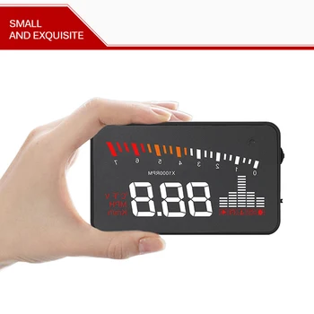 

Car Auto Practical Display Electronic HUD Windshield Projector Car Display Car HUD Projector Black Durable