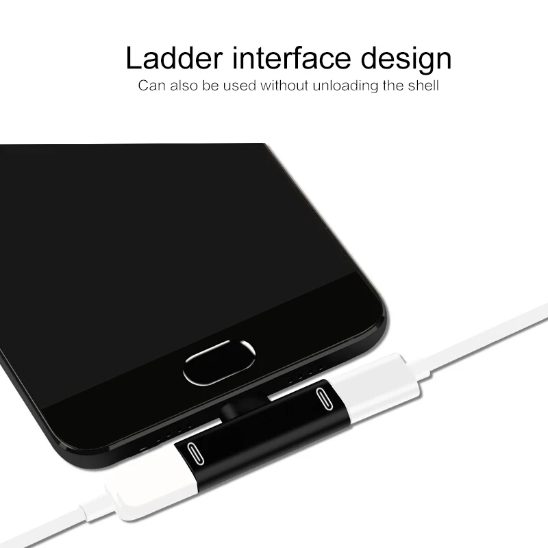 New Dual 2 In 1 USB-C Type C OTG Cable Adapter Splitter For Xiaomi Huawei Earphone Headphone Converter Audio Charger Adapter