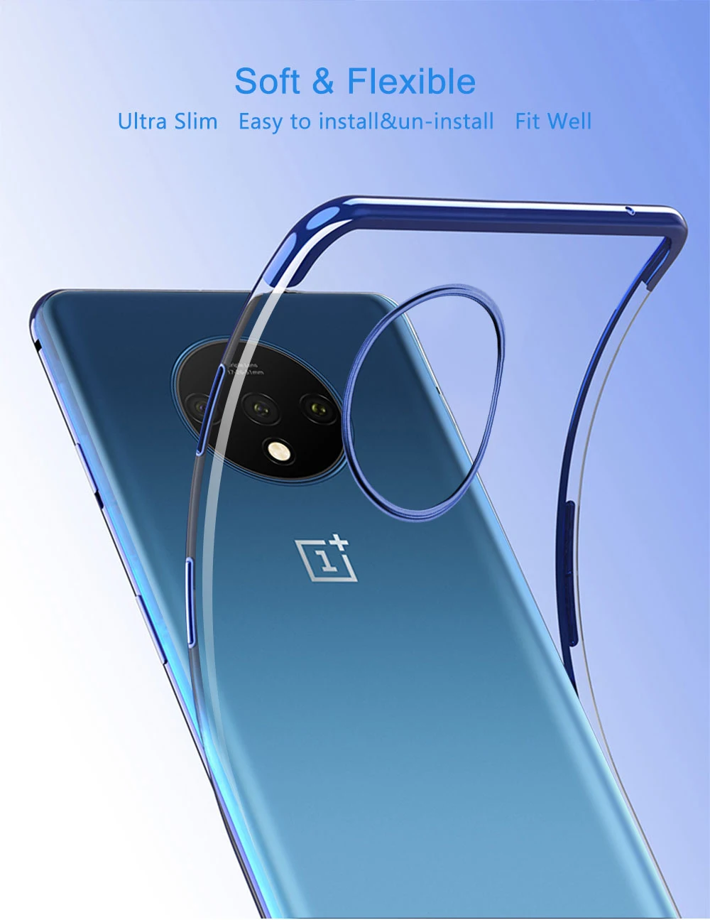 Мягкий прозрачный чехол для телефона oneplus 7 T, чехол для телефона с лазерным покрытием, Прозрачный Силиконовый противоударный чехол для oneplus 7T 7 Pro 6T 6